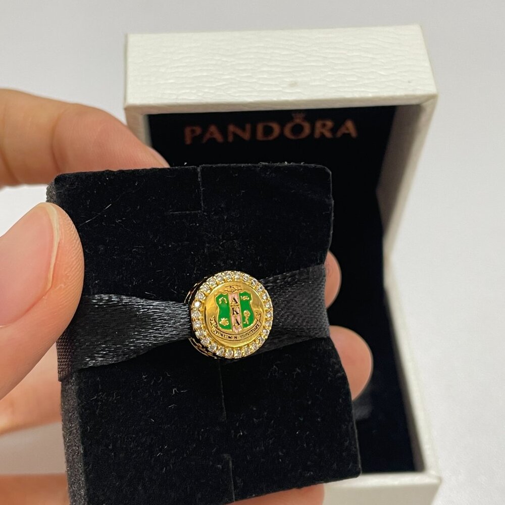 Pandora AKA Charm Alpha Kappa Alpha Sorority Bead Charm